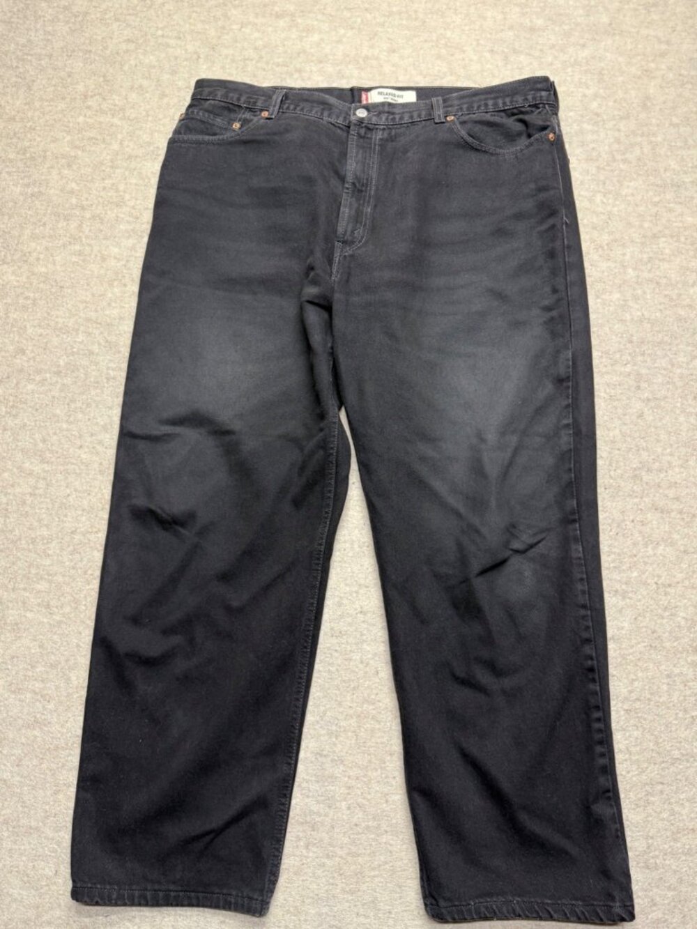 Levi's Relaxed Fit 550 Black Denim Jeans Lot Straight Leg Baggy Classic Men 44 - Picture 6 of 8